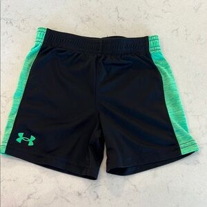 Under Armour Black and Green Performance Shorts
